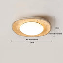 Axyaa Nordic LED Stone Ceiling Lamp - Yellow Travertine Finish
