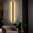 Axyaa LED Acrylic Wall Sconce Mirror Lighting - Gold Black Metal Fixture