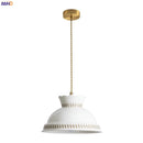Axyaa Modern Ceramic LED Pendant Light - French Style Hanging Lamp