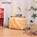 Axyaa Mini Woven Flower Basket Handmade DIY Dollhouse Decor Miniature Paper Vine