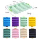 Axyaa 4-Grid Silicone French Bread Baking Mold - Nonstick Baguette Tray