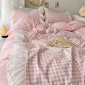 Axyaa Korean Princess Lattice Double Layer Lace Bedding