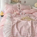 Axyaa Korean Princess Lattice Double Layer Lace Bedding