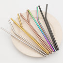 Axyaa Stainless Steel Straws Set for Drinks • Reusable and Colorful Kitchen Accessories