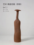 Axyaa Ceramic Vase Set: Modern Morandi Colors, Simple Artistic Design, Ideal for Living Room