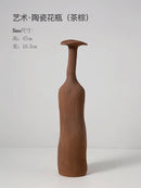 Axyaa Ceramic Vase Set: Modern Morandi Colors, Simple Artistic Design, Ideal for Living Room