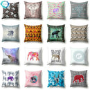 Axyaa Elephant Pattern Polyester Cushion Cover 45x45cm Home Decor Square Pillowcase