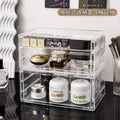 Axyaa Clear Acrylic Makeup Organizer Drawer Stackable Storage Jewelry Box