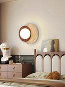 Axyaa Yellow Stone Wall Lamp for Japanese Bedroom, Living Room, Staircase Lighting
