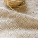 Axyaa Off-white Cotton Linen Curtains: Japanese Style Semi-blackout for Bedroom and Living Room