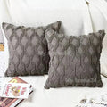 Pink Retro Fluffy Soft Throw Pillowcover 45x45 by Axyaa