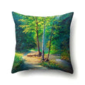Axyaa Snowflake Christmas Cushion Cover 45*45cm - Four Seasons Scenery Decoration Pillow Case