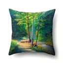 Axyaa Snowflake Christmas Cushion Cover 45*45cm - Four Seasons Scenery Decoration Pillow Case