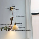 Axyaa Nordic LED Wall Lamp Pull Chain Switch Indoor Stair Light Sconce