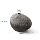 Axyaa Geometric Circular Ceramic Vase Desk Decoration Modern Home Decor Crafts