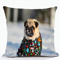 French Bulldog & Pug Dog Pillowcase by Axyaa - Decorative Animal Polyester Cushion Cover
