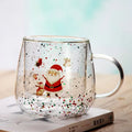 Axyaa 10oz Double Wall Glass Espresso Cup - Christmas Edition