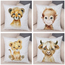 Axyaa Animal Cushion Cover - Cute, Watercolor, Sofa Decor Pillowcase