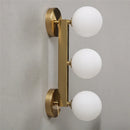 Axyaa Nordic Glass Wall Lamp Iron Plated LED Multi Head Decorative Mirror Headlight