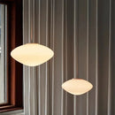 Axyaa Nordic White Glass Chandeliers: Modern LED Pendant Lights for Kitchen Island, Dining Table, Decor