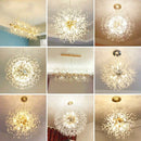 Axyaa Modern Silver Crystal Chandelier LED Pendant Lamp for Dining Room