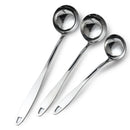Axya Stainless Steel Colander Spoon Set: Strainer, Skimmer, Soup and Dessert Spoons