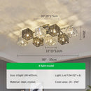 Axyaa Chrome Led Crystal Chandelier Lighting for Modern Living Room