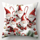 Axyaa Christmas Pillowcase Set, 4pcs, 17.7"*17.7", Festive Sofa Decor, Lumbar Cushion Cover