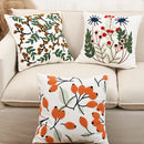 Axyaa Floral Embroidered Throw Cushion Cover Cotton Pillowcase for Living Room Sofa.