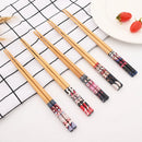 Axyaa Bamboo & Wood Chopsticks Set - Non Slip, Non Moldy, Multi Color