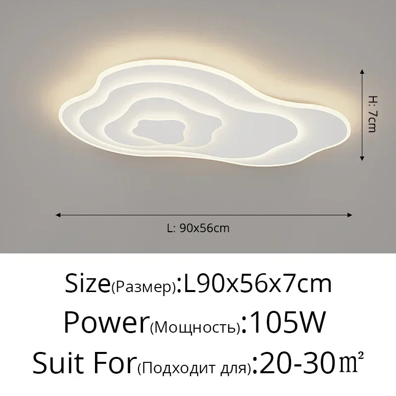 Axyaa Cloud LED Chandelier: Modern Iron Art Ceiling Lamp for Home Decor