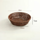 Axyaa Rattan Snacks Tray for Home Kitchen Storage and Serving
