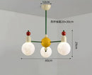 Axyaa White Glass Metal LED Chandelier: Modern Kitchen & Bedroom Pendant Lamp