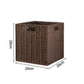 Axyaa Foldable Woven Storage Basket - Organize Clothes, Sundries, and Decor