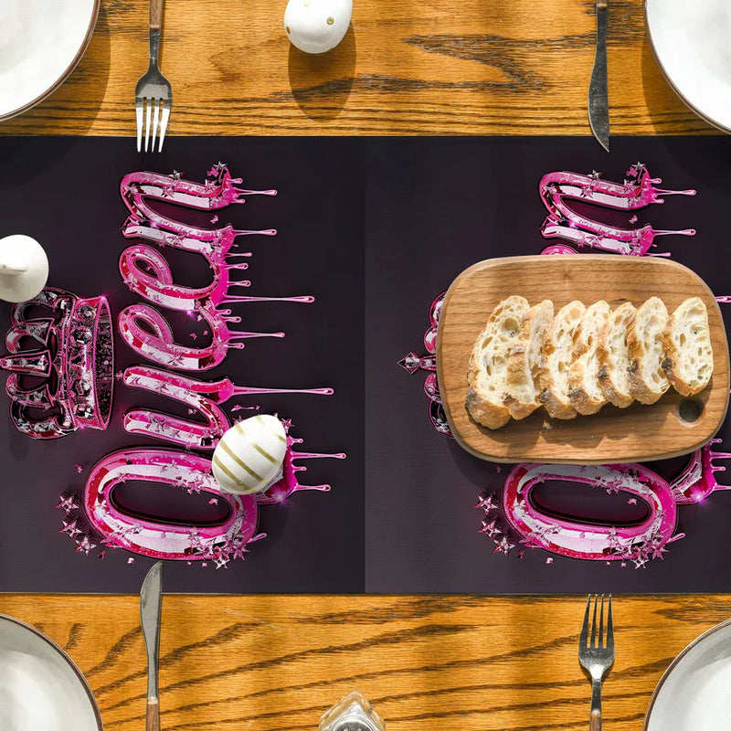 Axyaa Crown Table Runner for Home Dining Decor