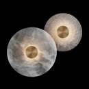 Axyaa Marble Round Wall Lamp for Bedroom Living Room Hotel LED Lighting