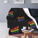 Axyaa LGBT Pride Rainbow Flag Fleece Throw Blanket