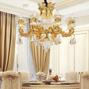 Axyaa Jade Crystal Chandelier for Elegant European Living Room Décor