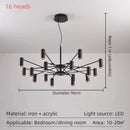 Axyaa Adjustable Height Pendant Light Black for Living Dining Bedroom
