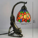 Axyaa Tiffany Cat Table Lamp: LED Vintage Creative Light for Home Bedroom
