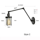 Axyaa Industrial Iron Double Arm Wall Lamp for Bedroom, Study, and Corridor
