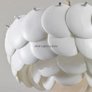 Axyaa White Ceramic Chandelier: Romantic Luxury LED Lighting for Home & Restaurant Decor