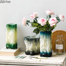 Axyaa Irregular Glass Vase for Waterborne Flower Arrangement