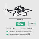Axyaa Modern Flower Pattern Acrylic LED Chandelier for Home Lighting Decor
