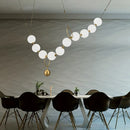 Axyaa Glass Ball Chandelier Pendant Light Nordic Luxury Ceiling Lamp