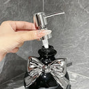 Axyaa Bow Soap Dispenser Set for Bathroom Hand Sink - Refillable Shampoo Conditioner Bottles
