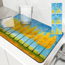 Axyaa Kitchen Drying Mat: Autumn Oil Absorbent Placemat for Cup Drying