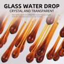 Axyaa Tea Droplet Glass Chandelier: Modern Living & Dining Room Pendant Light