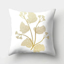 Axyaa Gold Leaf Polyester Cushion Cover - Decorative Sofa Pillow Cover