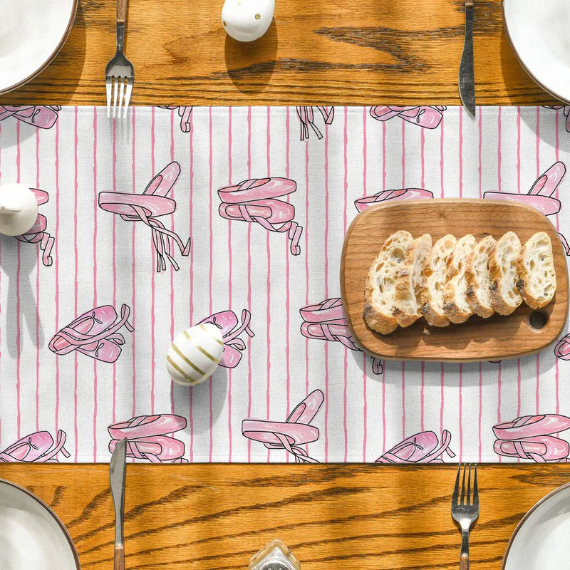 Axyaa Ballet Bunny Table Runner for Festive Dining Decor